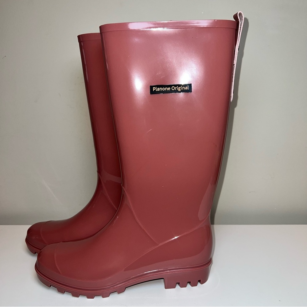 Planone Original Women's Dusty Rose Rain Gardening Boots Size 7